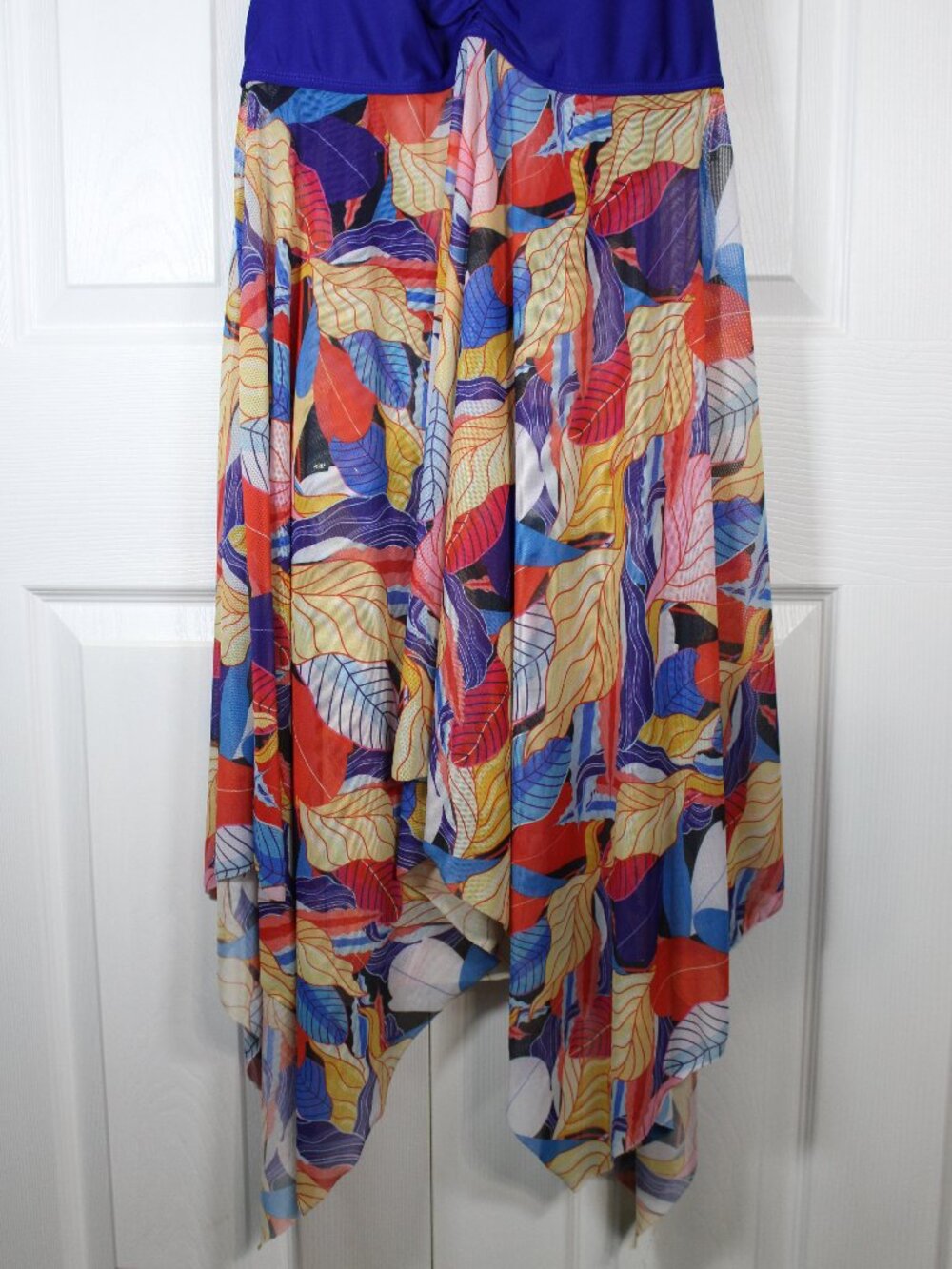 Women Colorful Boho Swimsuit Top with Sheer Bottom Coverage (No Bottom Included) - Picture 3 of 11